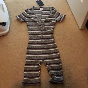 FASHION NOVA LINE IT UP STRIPED ROMPER